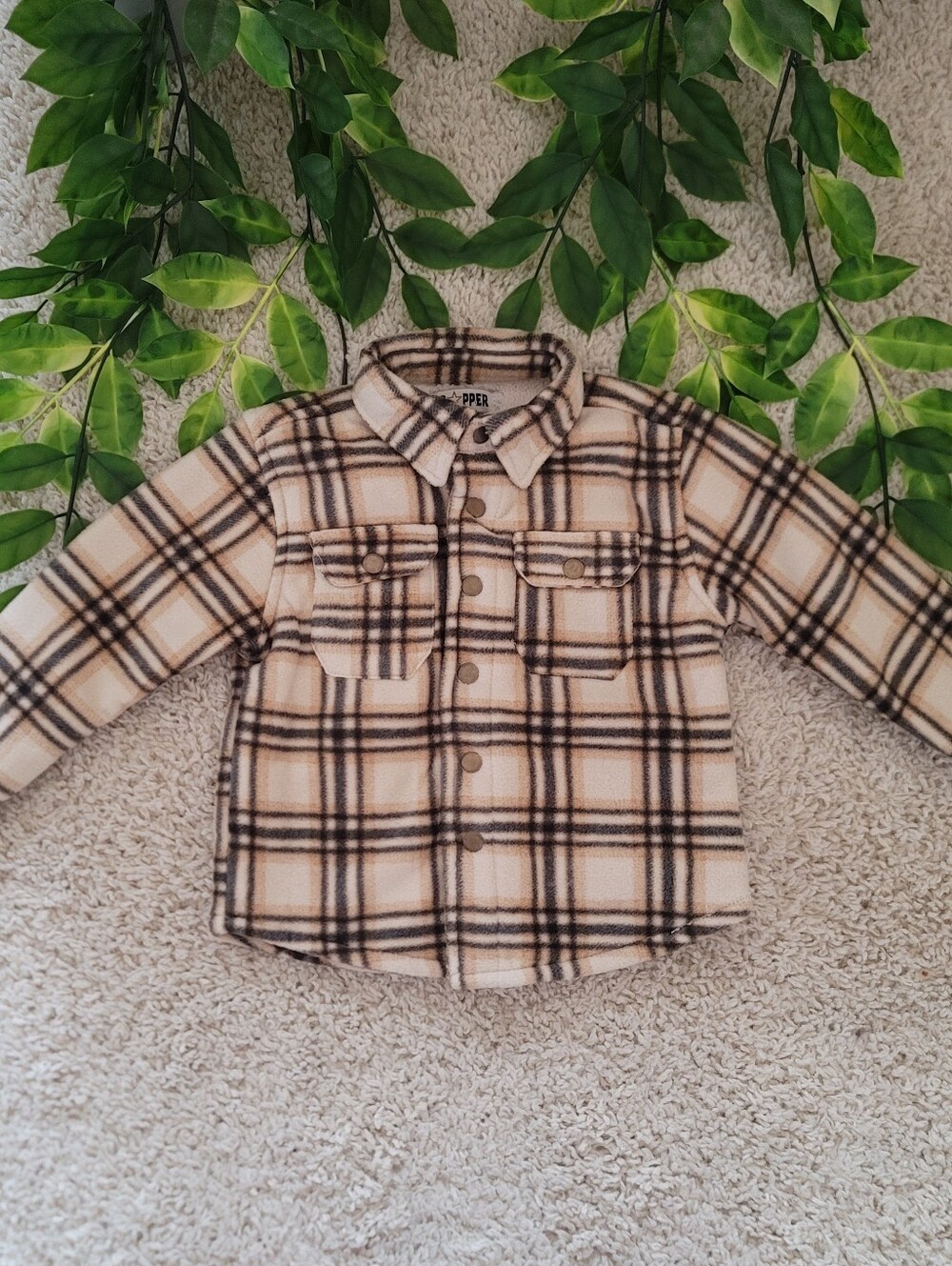 Toddler Boy Beige Shacket (3T)